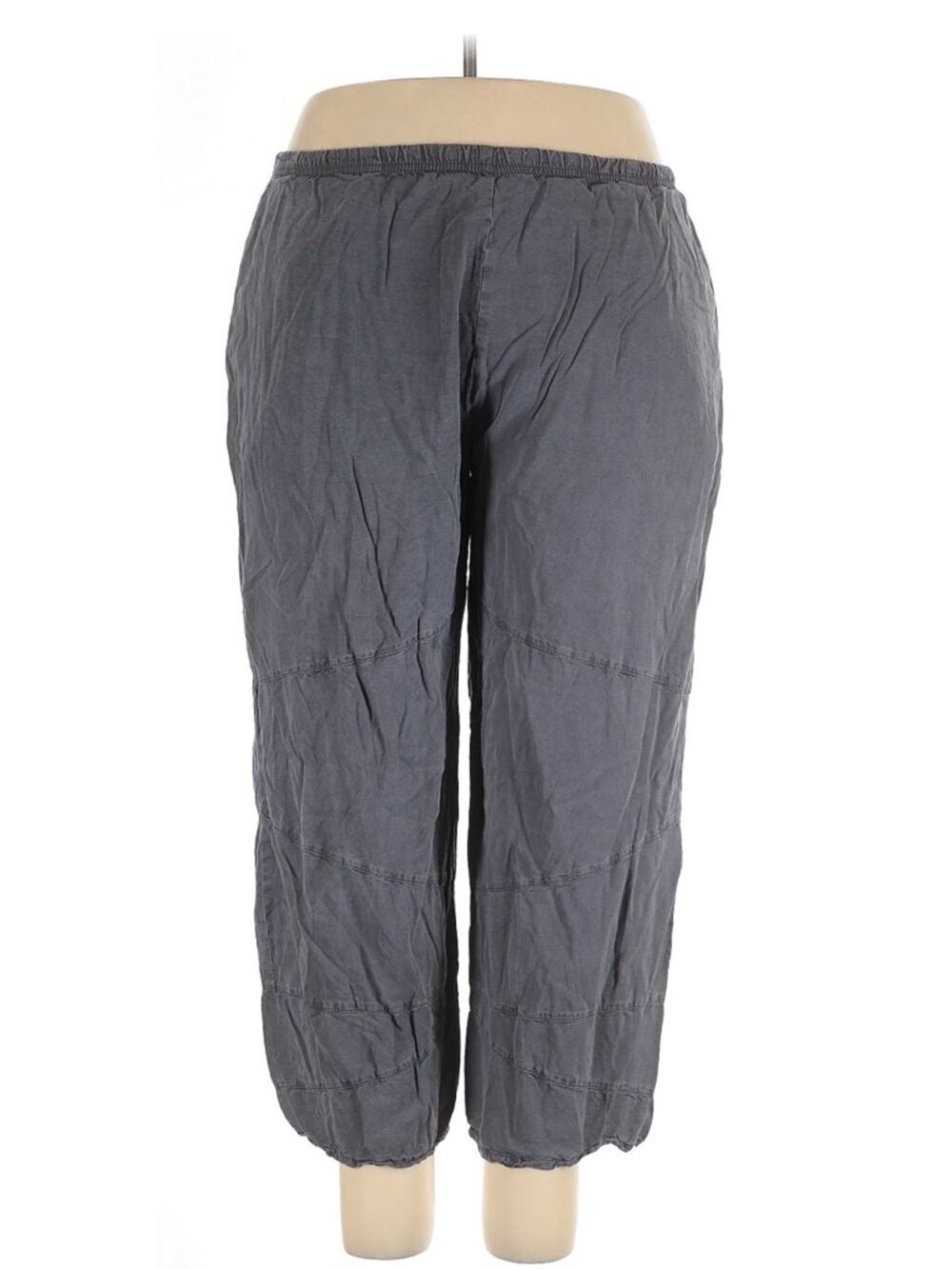 Lisa Bayne Loose Fitting Pull-On Pants XXL Gray Blue